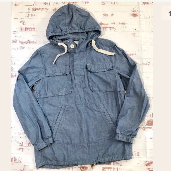 Wesc Other - Wesc Men’s Denim Shirt S Hooded Drawstring Waist